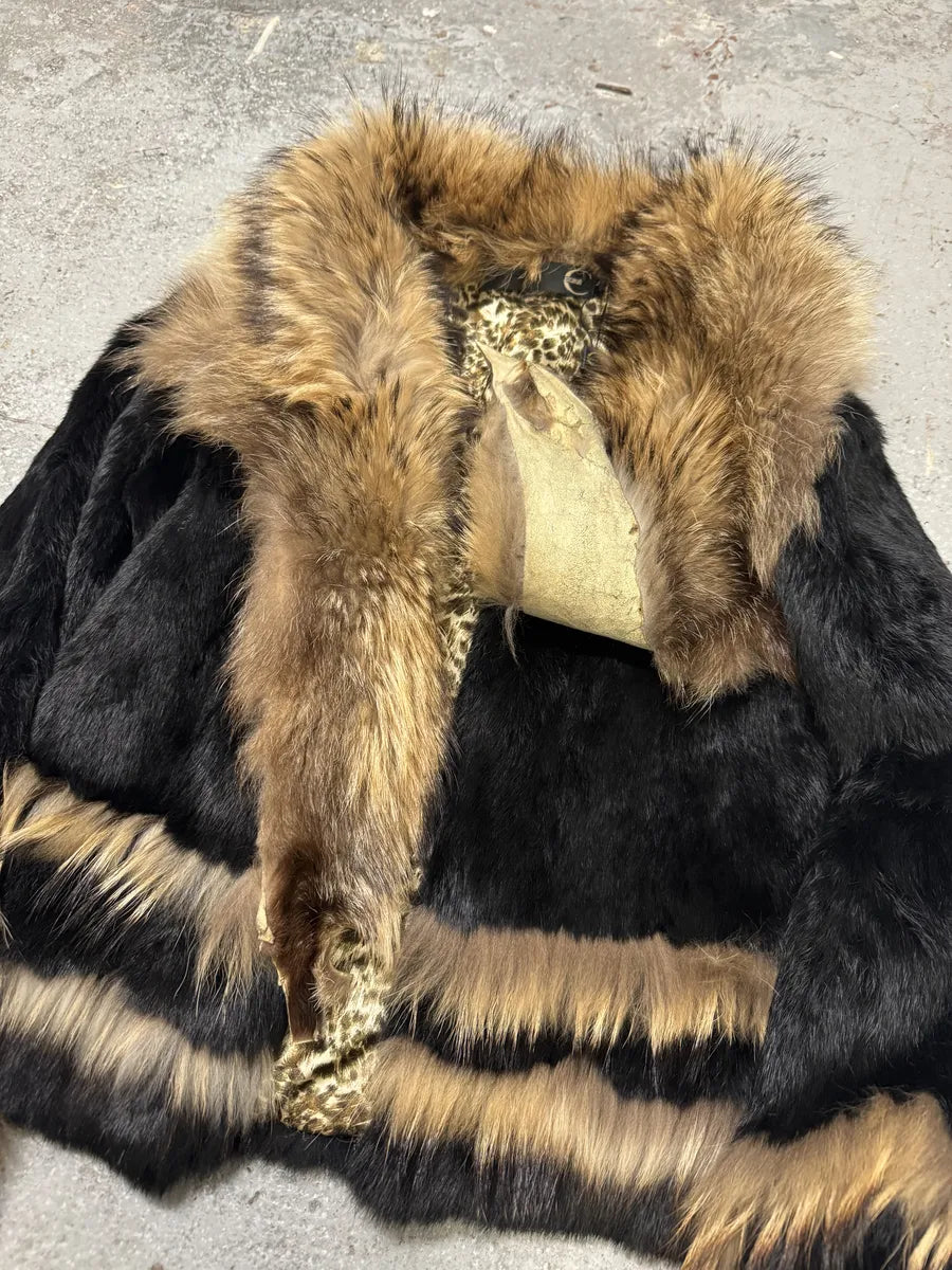 AW2003 Cavalli Black Fur Royal Jacket (L) 8