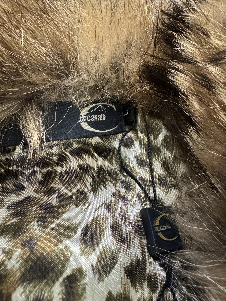 AW2003 Cavalli Black Fur Royal Jacket (L) 9