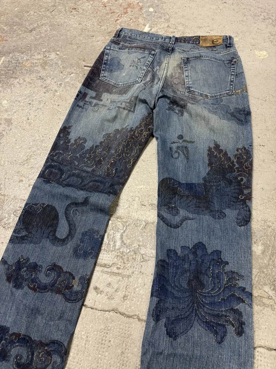 AW2003 Cavalli Blue Asian World Denim Jeans (S) jGYcmJo 2