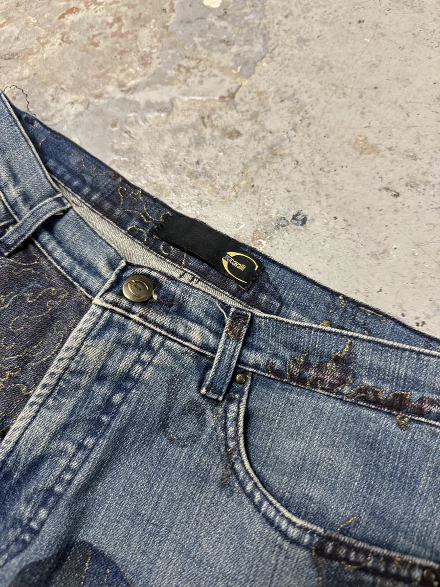AW2003 Cavalli Blue Asian World Denim Jeans (S) jGYcmJo 5