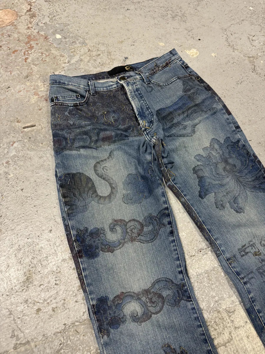 AW2003 Cavalli Blue Asian World Denim Jeans (S) jGYcmJo 6
