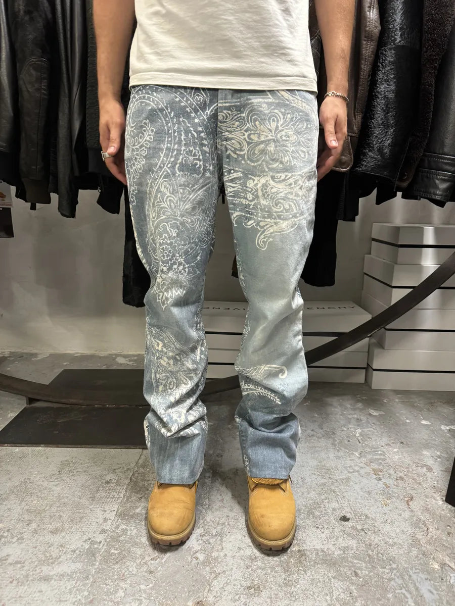 AW2003 Cavalli Blue Asian World Tribal Pants (M) nzImlCh 1