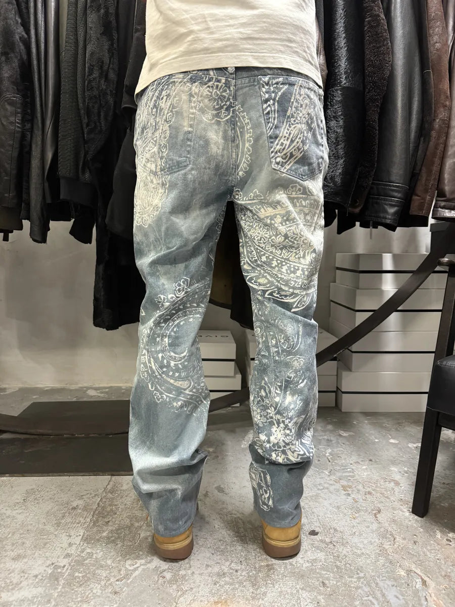 AW2003 Cavalli Blue Asian World Tribal Pants (M) nzImlCh 2