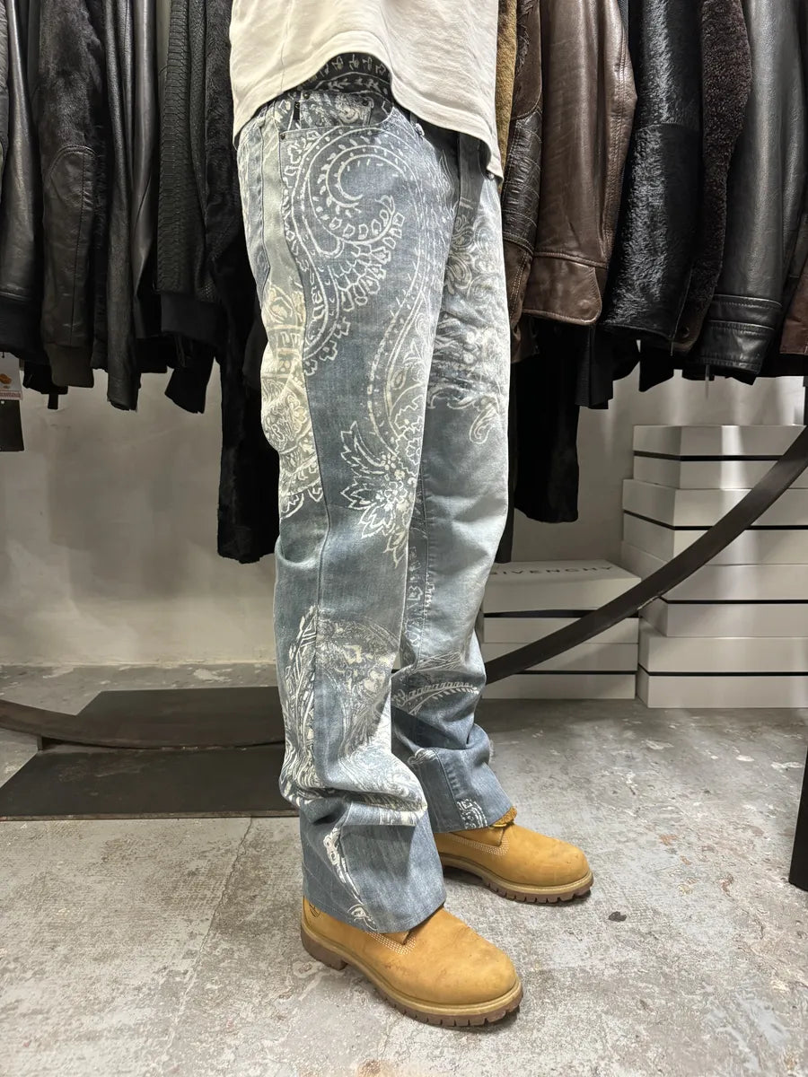 AW2003 Cavalli Blue Asian World Tribal Pants nzImlCh 3
