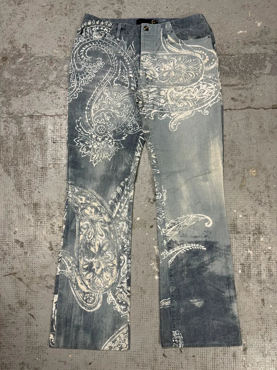 AW2003 Cavalli Blue Asian World Tribal Pants (M) nzImlCh 4