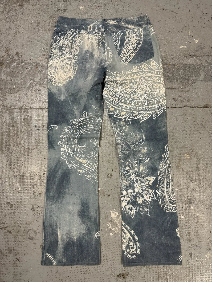 AW2003 Cavalli Blue Asian World Tribal Pants (M) nzImlCh 5