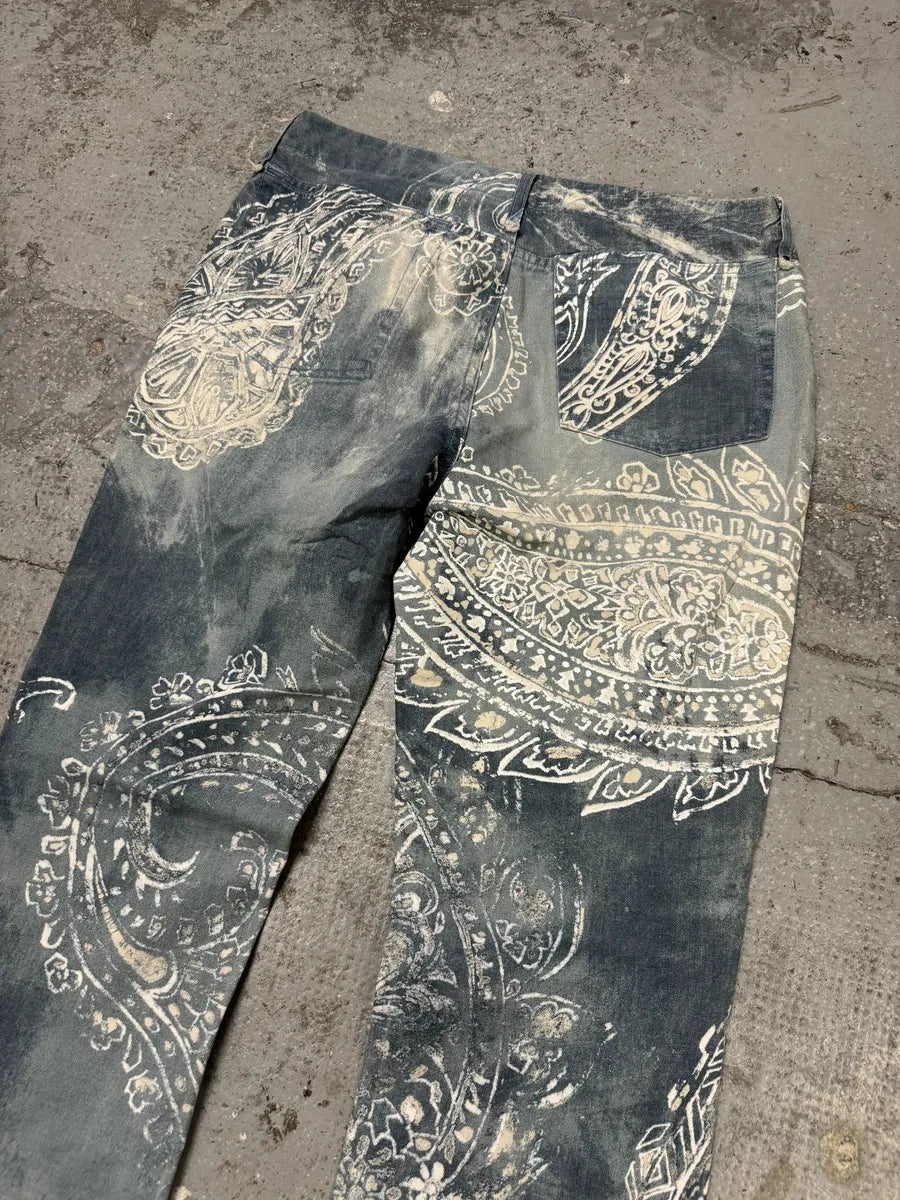 AW2003 Cavalli Blue Asian World Tribal Pants (M) nzImlCh 7