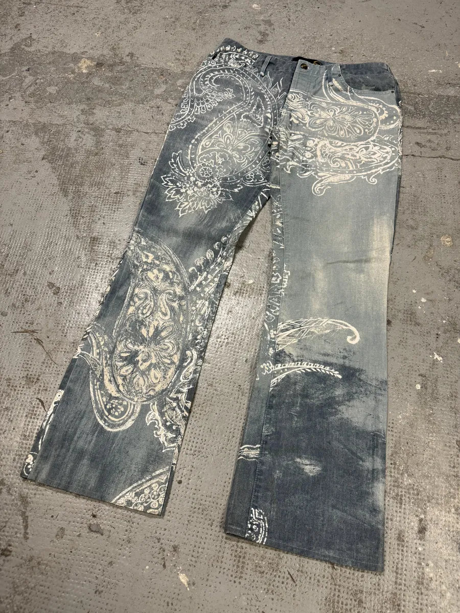 AW2003 Cavalli Blue Asian World Tribal Pants (M) nzImlCh 8