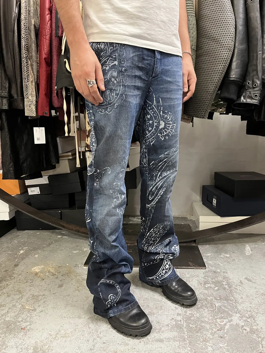 AW2003 Cavalli Blue Ocean Presley Pants YffwpJF 2