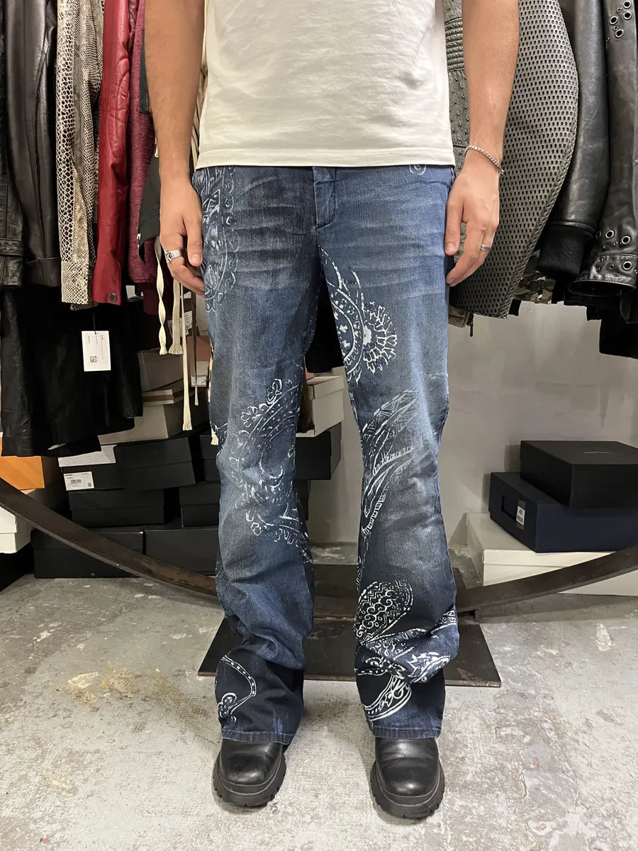 AW2003 Cavalli Blue Ocean Presley Pants YffwpJF 4