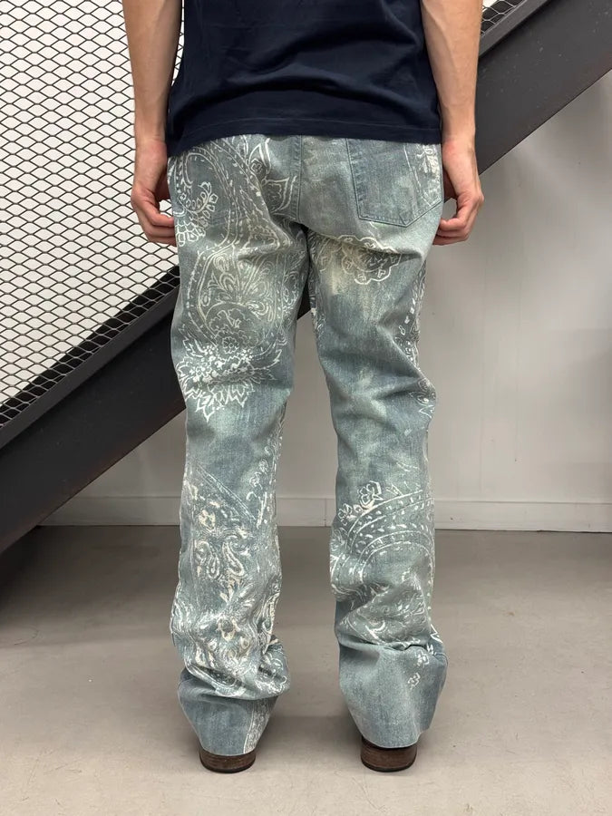 AW2003 Cavalli Blue Paisley Ocean Denim Jeans yyakKBl 3