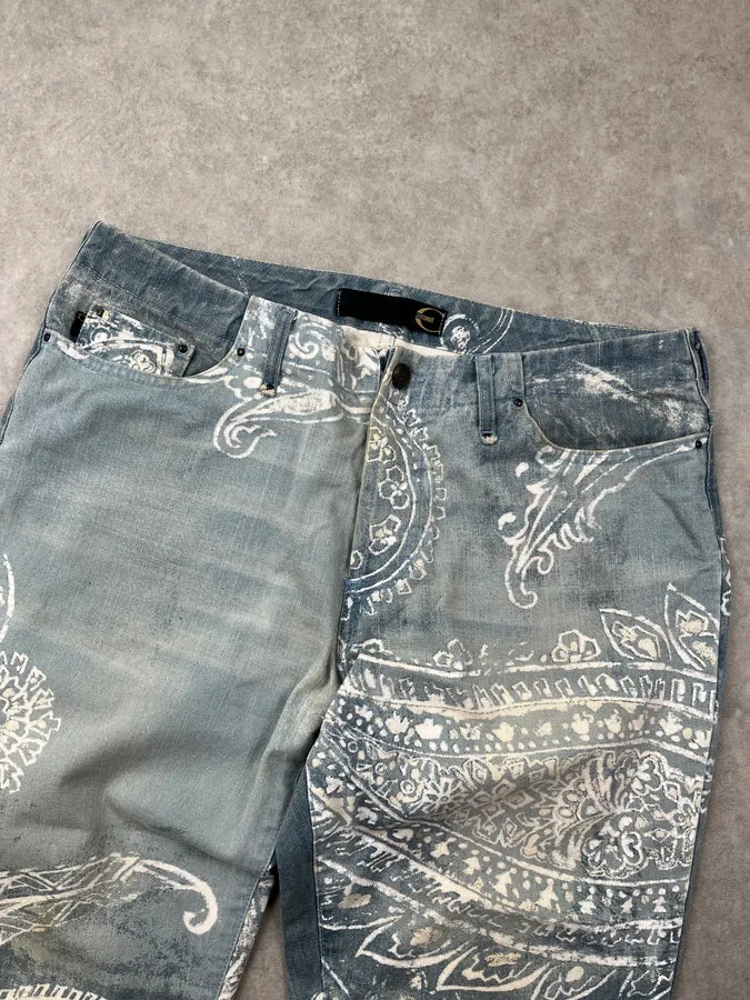 AW2003 Cavalli Blue Paisley Ocean Denim Jeans yyakKBl 5