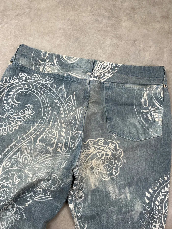 AW2003 Cavalli Blue Paisley Ocean Denim Jeans yyakKBl 6