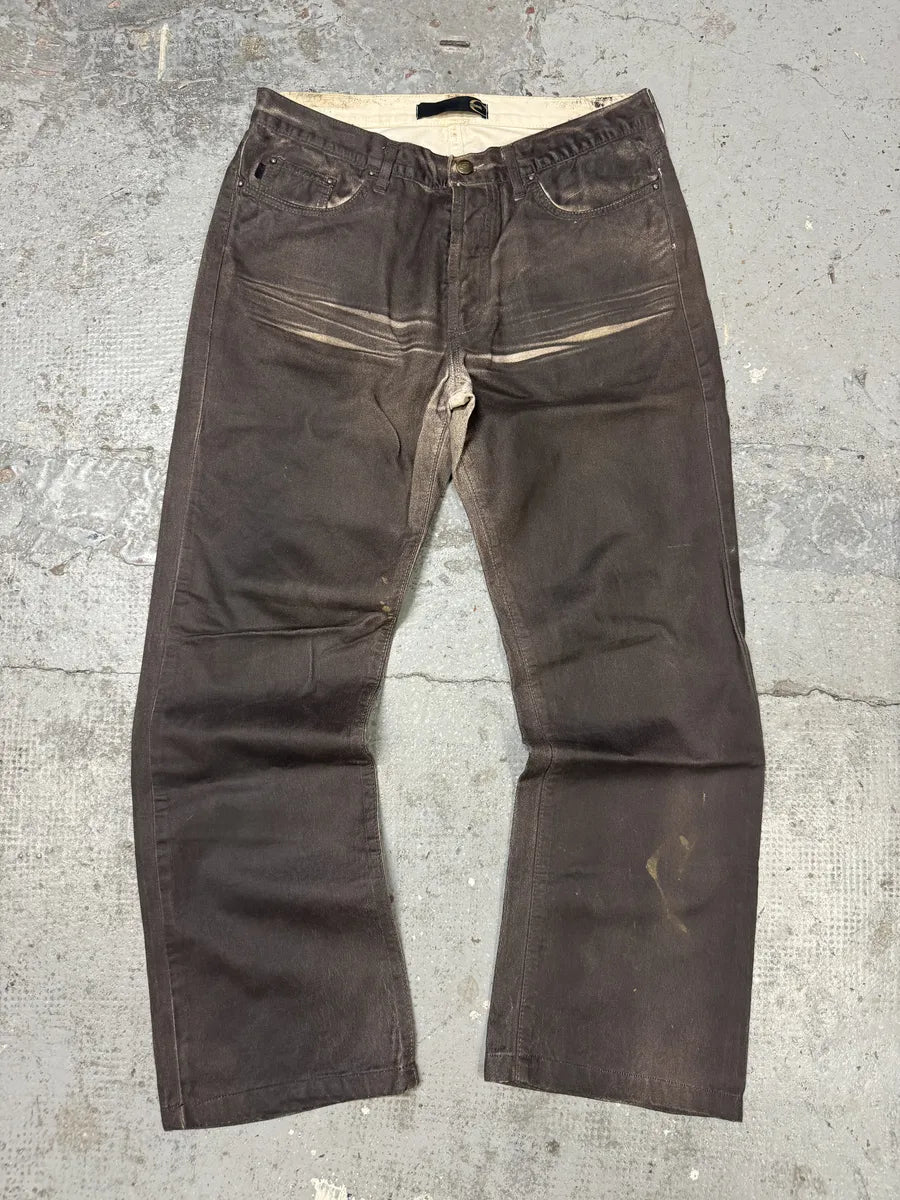 AW2003 Cavalli Brown Eroded Pants lfogXqE 0