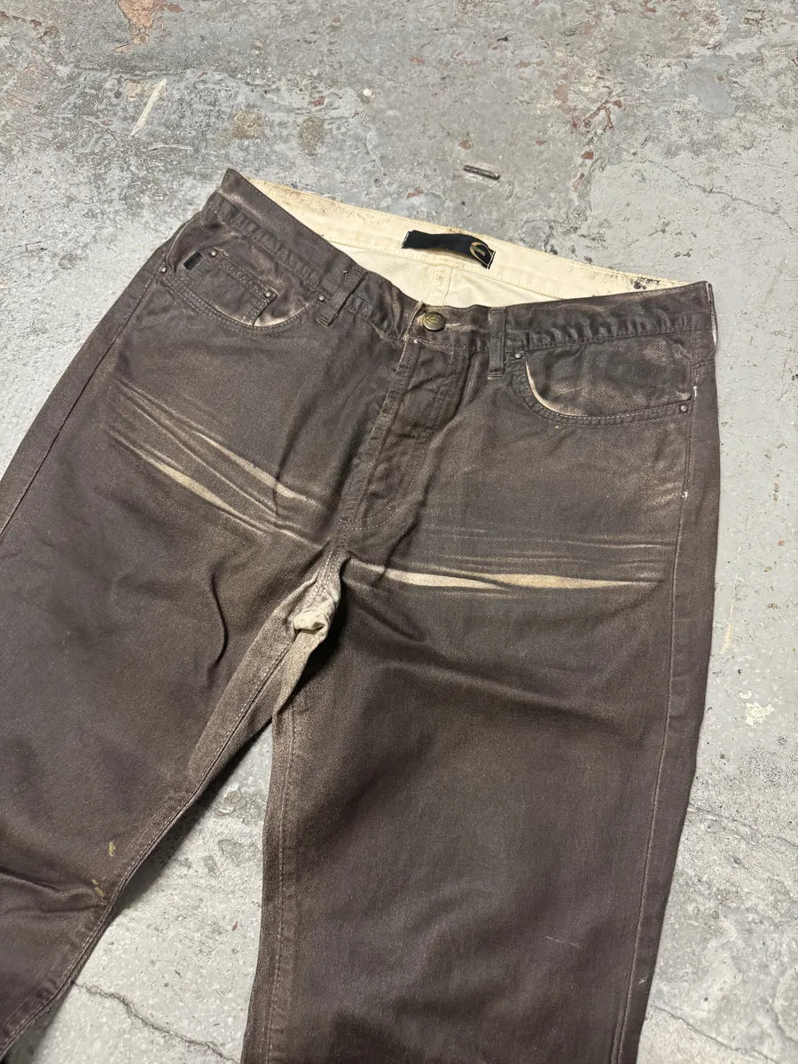 AW2003 Cavalli Brown Eroded Pants lfogXqE 8