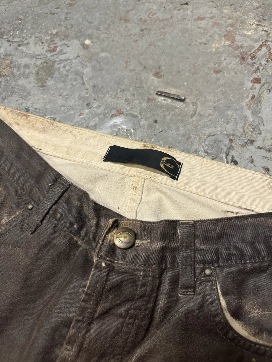 AW2003 Cavalli Brown Eroded Pants lfogXqE 9