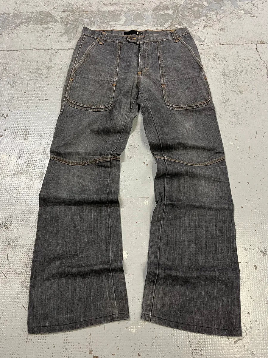 AW2003 Cavalli Cargo Grey Bootcut Denim Jeans dyOdJIM 3