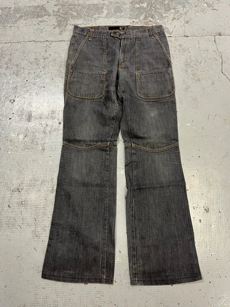 AW2003 Cavalli Cargo Grey Bootcut Denim Jeans dyOdJIM 4
