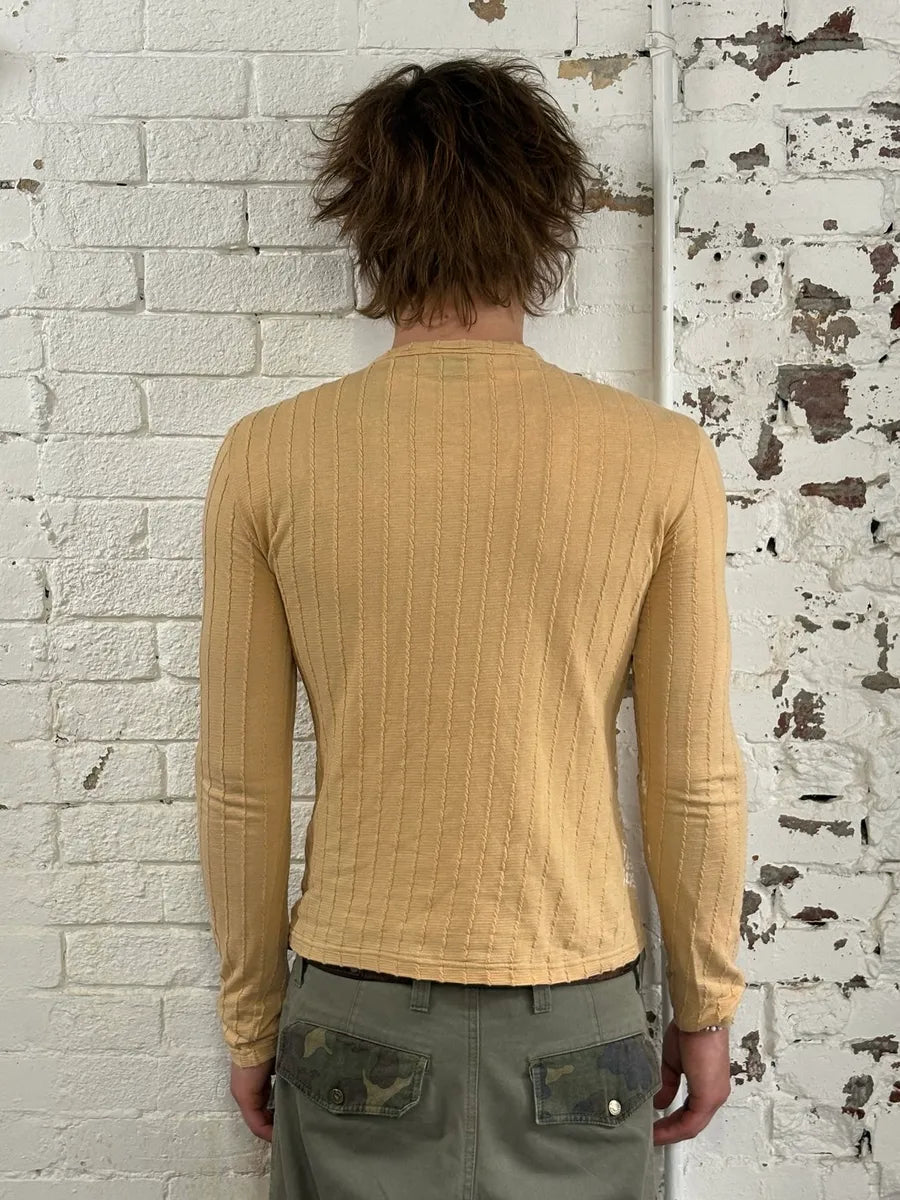 AW2003 Cavalli Floral Beige Tribal Paisley Longsleeve HdqudkA 2