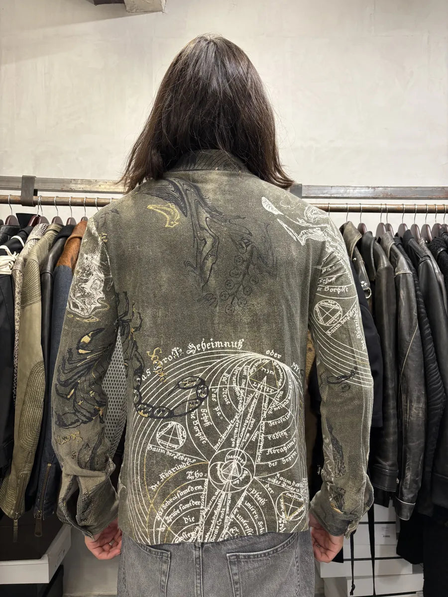 AW2003 Cavalli Green Astrology Shirt wxYvXzN 2