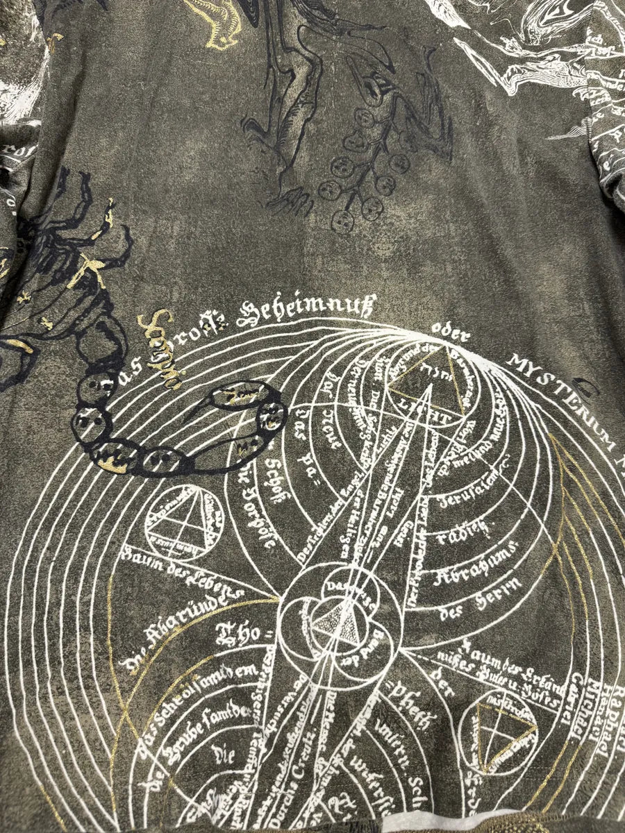 AW2003 Cavalli Green Astrology Shirt wxYvXzN 7