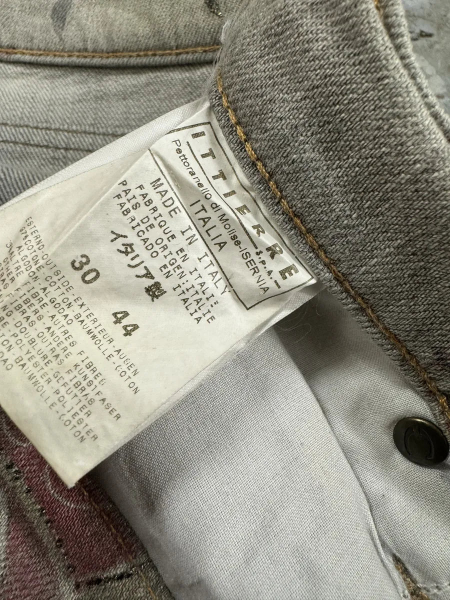AW2003 Cavalli Grey Asian World Fantasy Denim Jeans uSPRImn 7