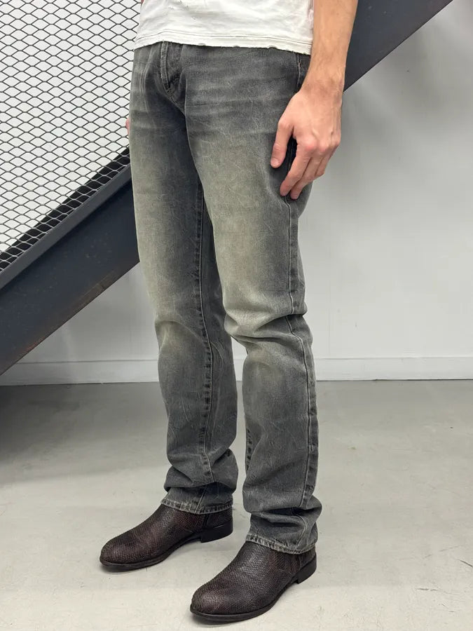 AW2003 Cavalli Grey Faded Denim Jeans WLfIxZg 1