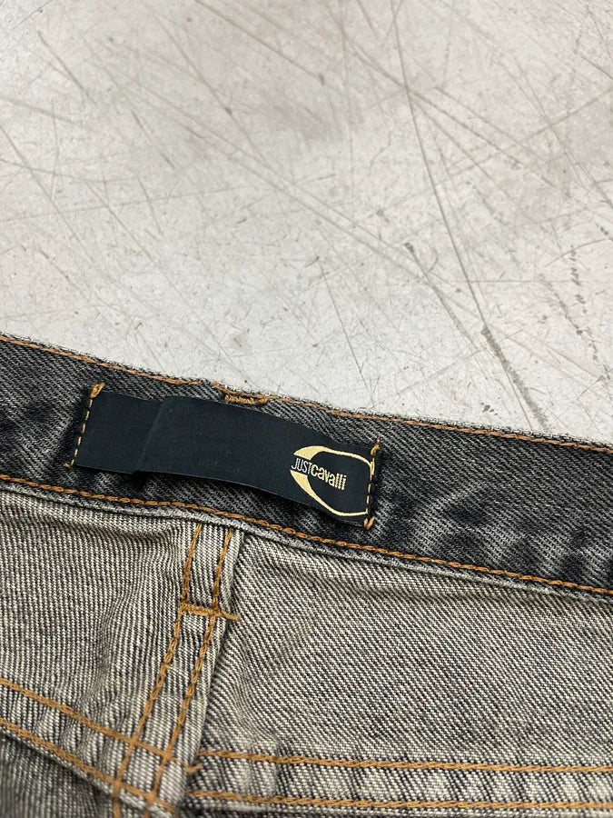 AW2003 Cavalli Grey Faded Denim Jeans WLfIxZg 11