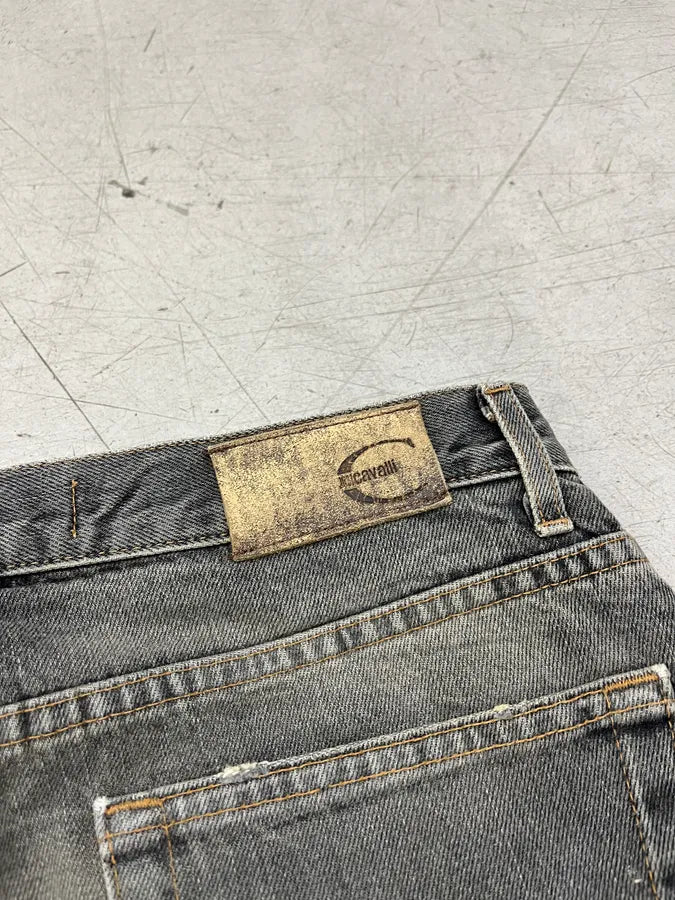 AW2003 Cavalli Grey Faded Denim Jeans WLfIxZg 9