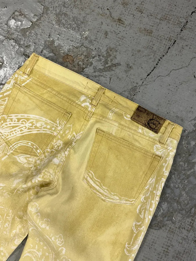 AW2003 Cavalli Light Yellow Astro World Tribal Pants gVJhTsy 7