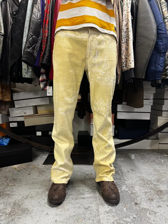 AW2003 Cavalli Light Yellow Astro World Tribal Pants gVJhTsy 1