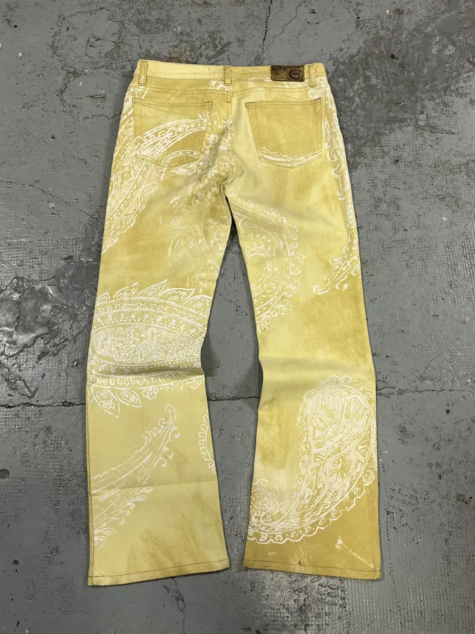 AW2003 Cavalli Light Yellow Astro World Tribal Pants gVJhTsy 6