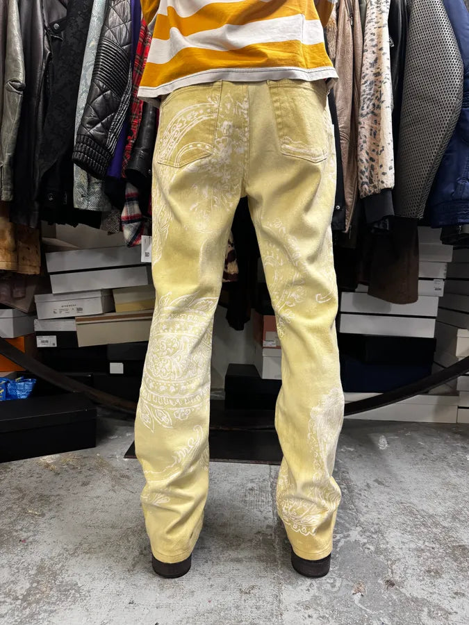 AW2003 Cavalli Light Yellow Astro World Tribal Pants gVJhTsy 3