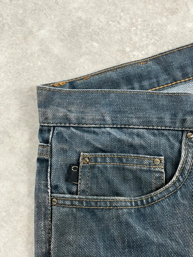 AW2003 Cavalli Navy Blue Faded Denim Cozy Jeans TtVhgMQ 9