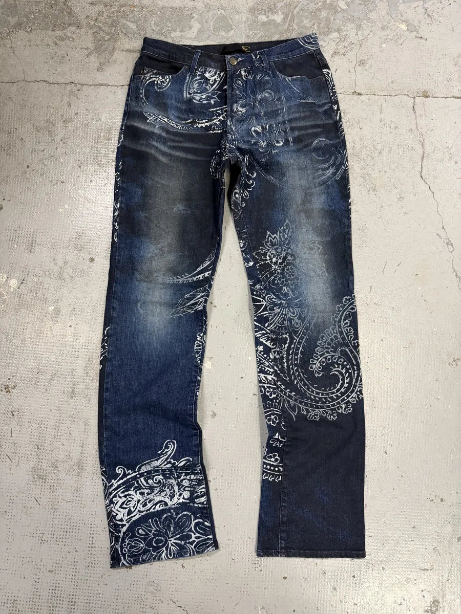 AW2003 Cavalli Navy Blue Presley Ocean Denim Jeans ulwoIoS 0