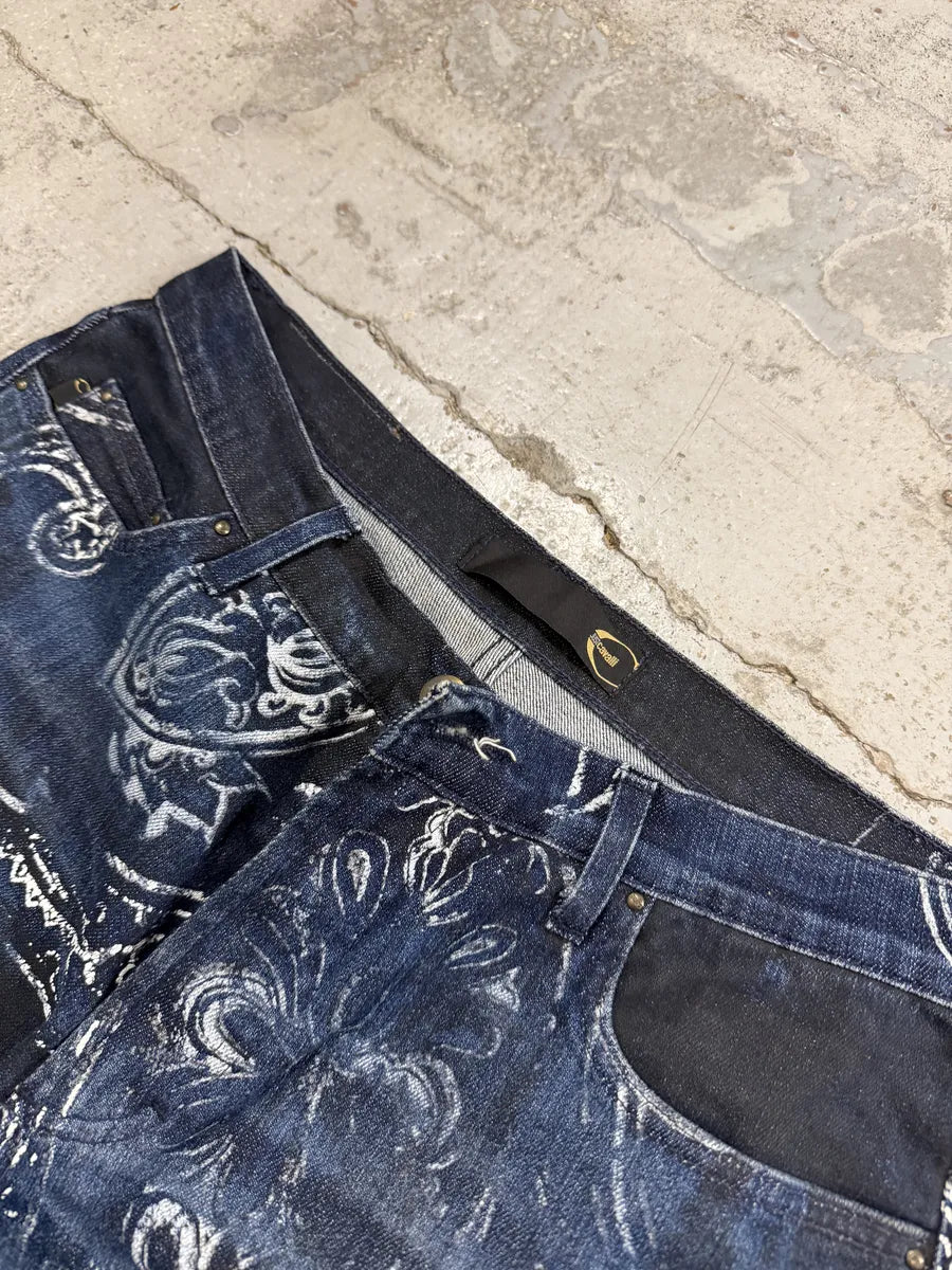 AW2003 Cavalli Navy Blue Presley Ocean Denim Jeans ulwoIoS 10