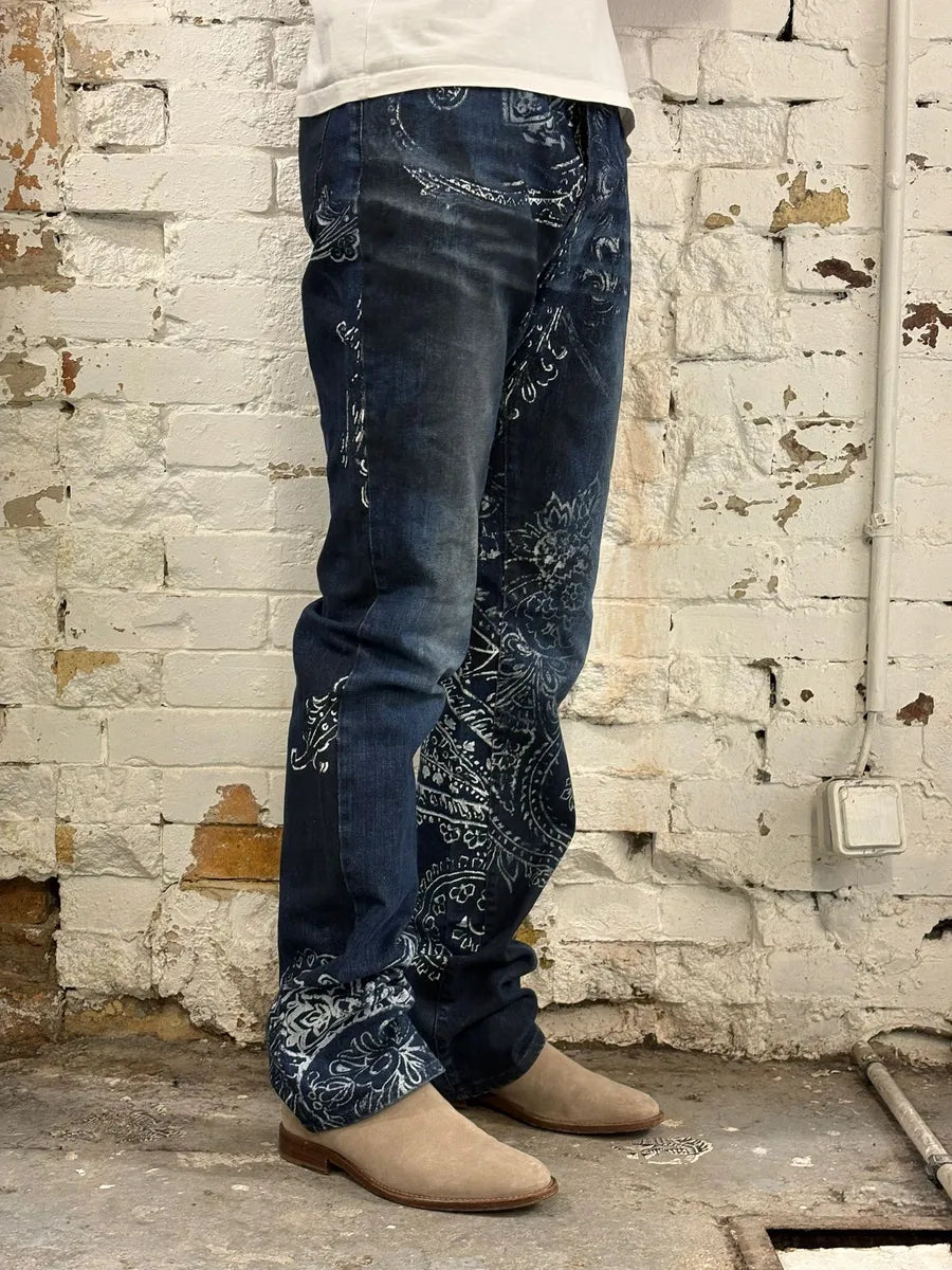 AW2003 Cavalli Navy Blue Presley Ocean Denim Jeans ulwoIoS 2