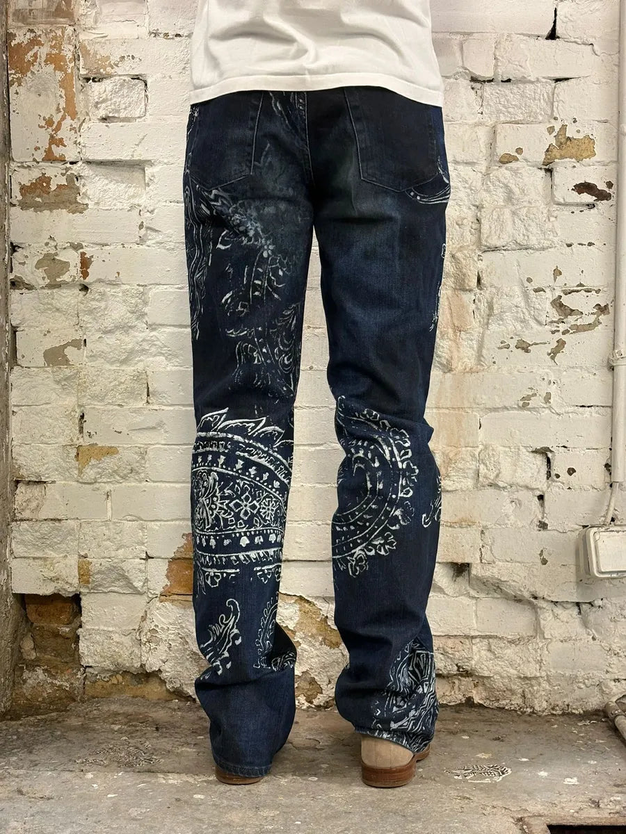 AW2003 Cavalli Navy Blue Presley Ocean Denim Jeans ulwoIoS 3