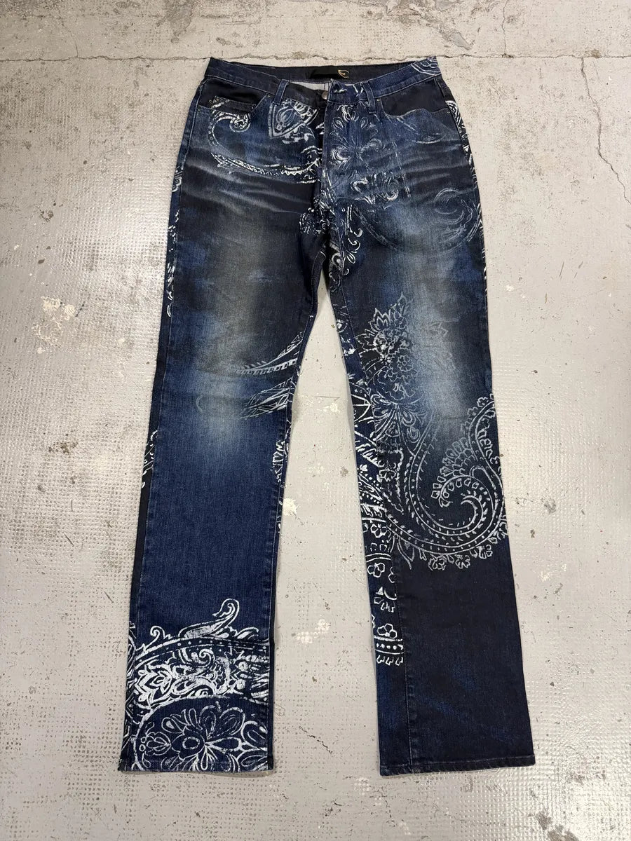 AW2003 Cavalli Navy Blue Presley Ocean Denim Jeans ulwoIoS 6