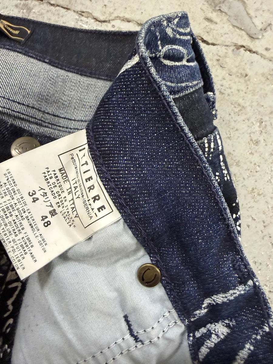 AW2003 Cavalli Navy Blue Presley Ocean Denim Jeans ulwoIoS 9