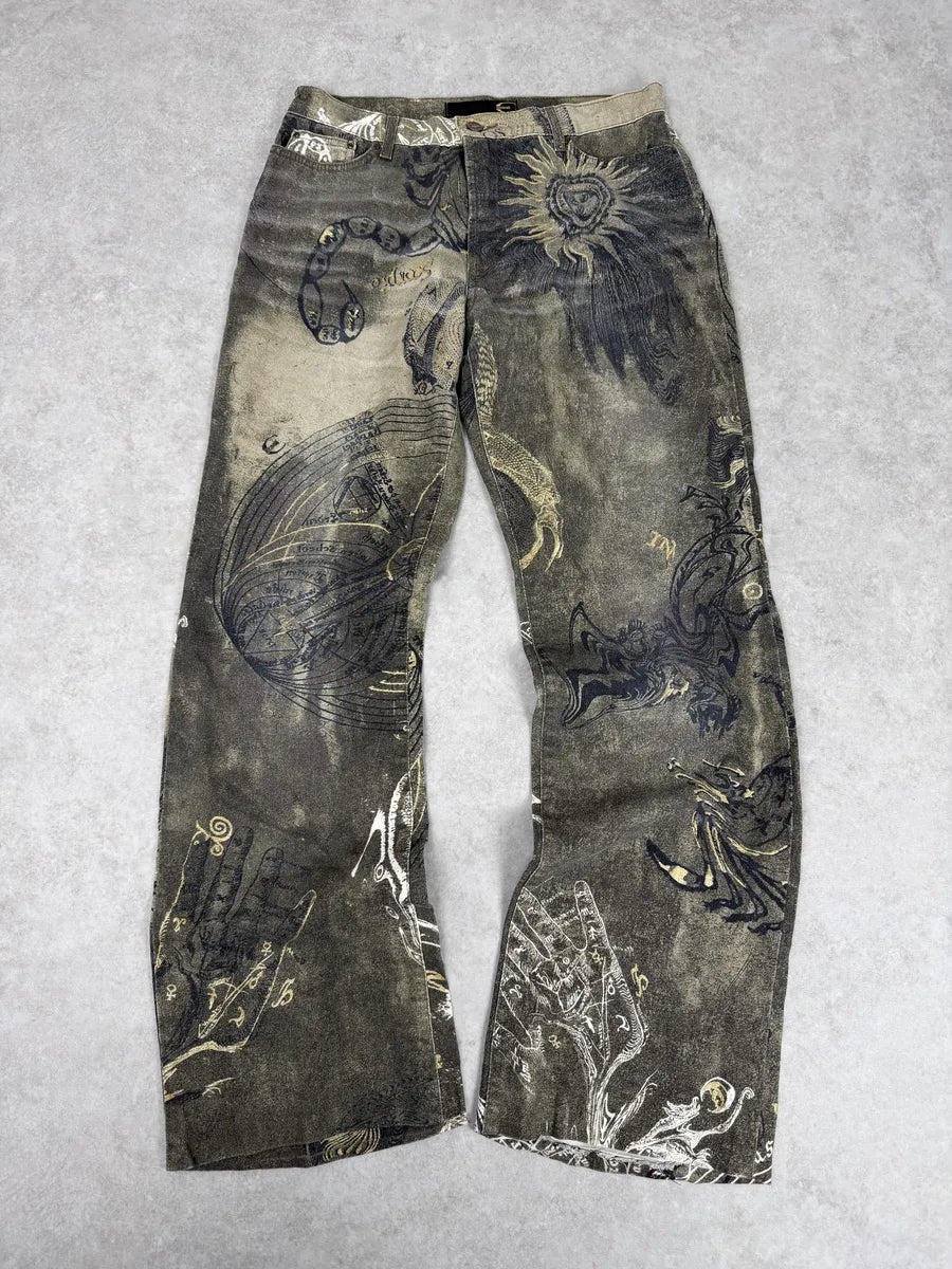 AW2003 Cavalli Olive Astro World Contemporary Pants fUqMJTm 0