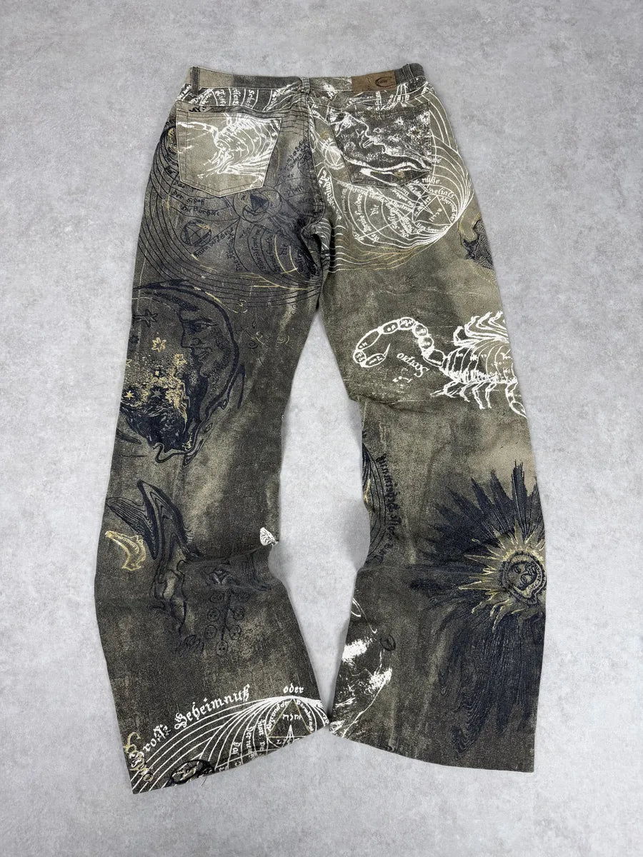 AW2003 Cavalli Olive Astro World Contemporary Pants fUqMJTm 1