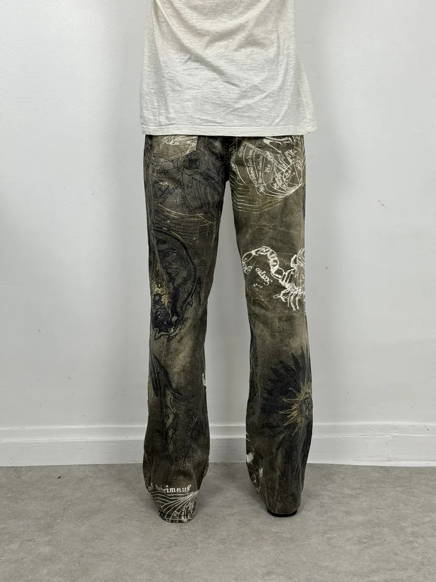 AW2003 Cavalli Olive Astro World Contemporary Pants fUqMJTm 4