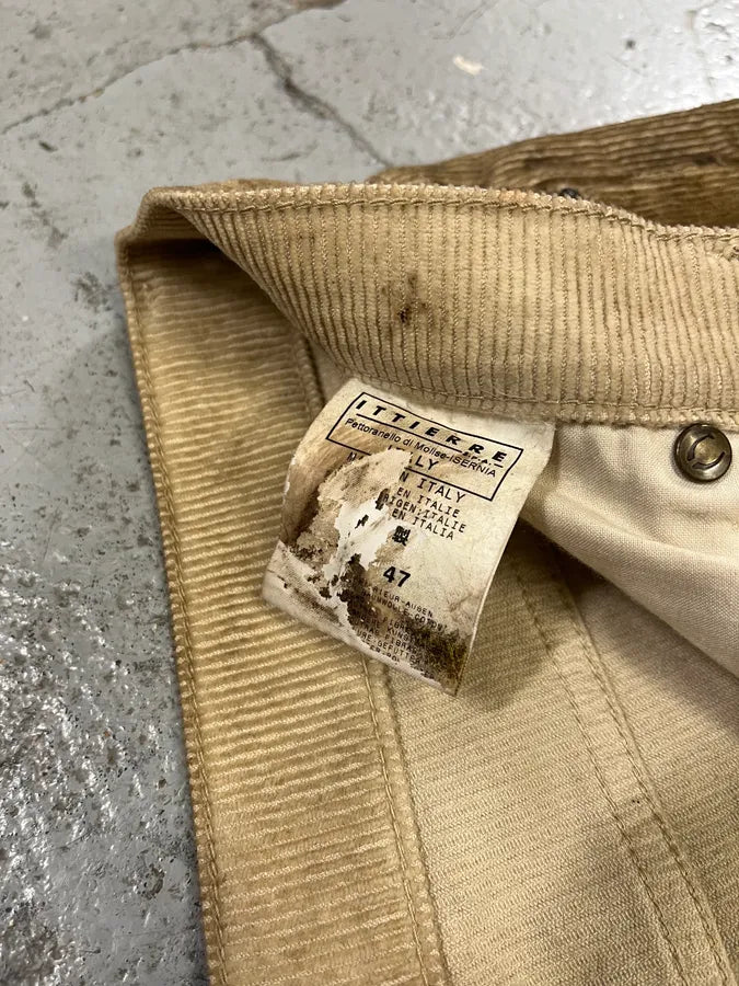 AW2003 Cavalli Overprint Velvet Brown Pants aDLqpTk 12