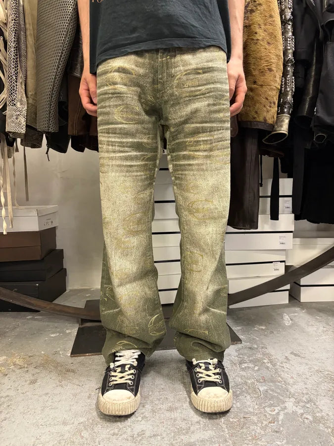 AW2003 Cavalli Propaganda Faded Green Pants TWCJdfC 1