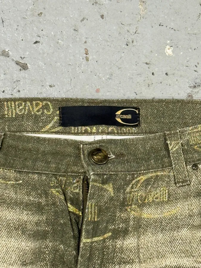 AW2003 Cavalli Propaganda Faded Green Pants TWCJdfC 8