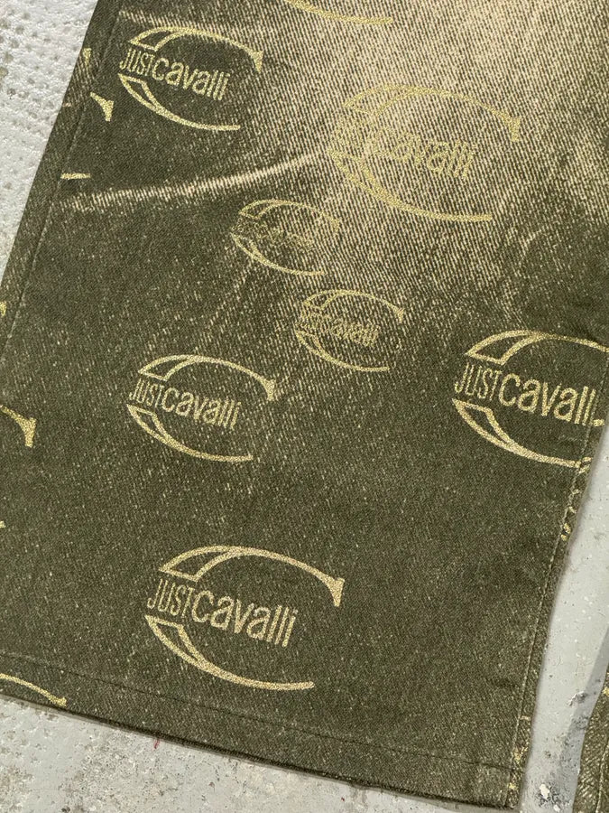 AW2003 Cavalli Propaganda Faded Green Pants TWCJdfC 9