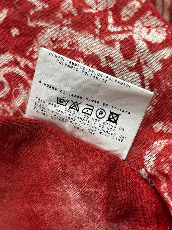 AW2003 Cavalli Red Paisley Pattern Mesh Shirt hYyiGHi 13