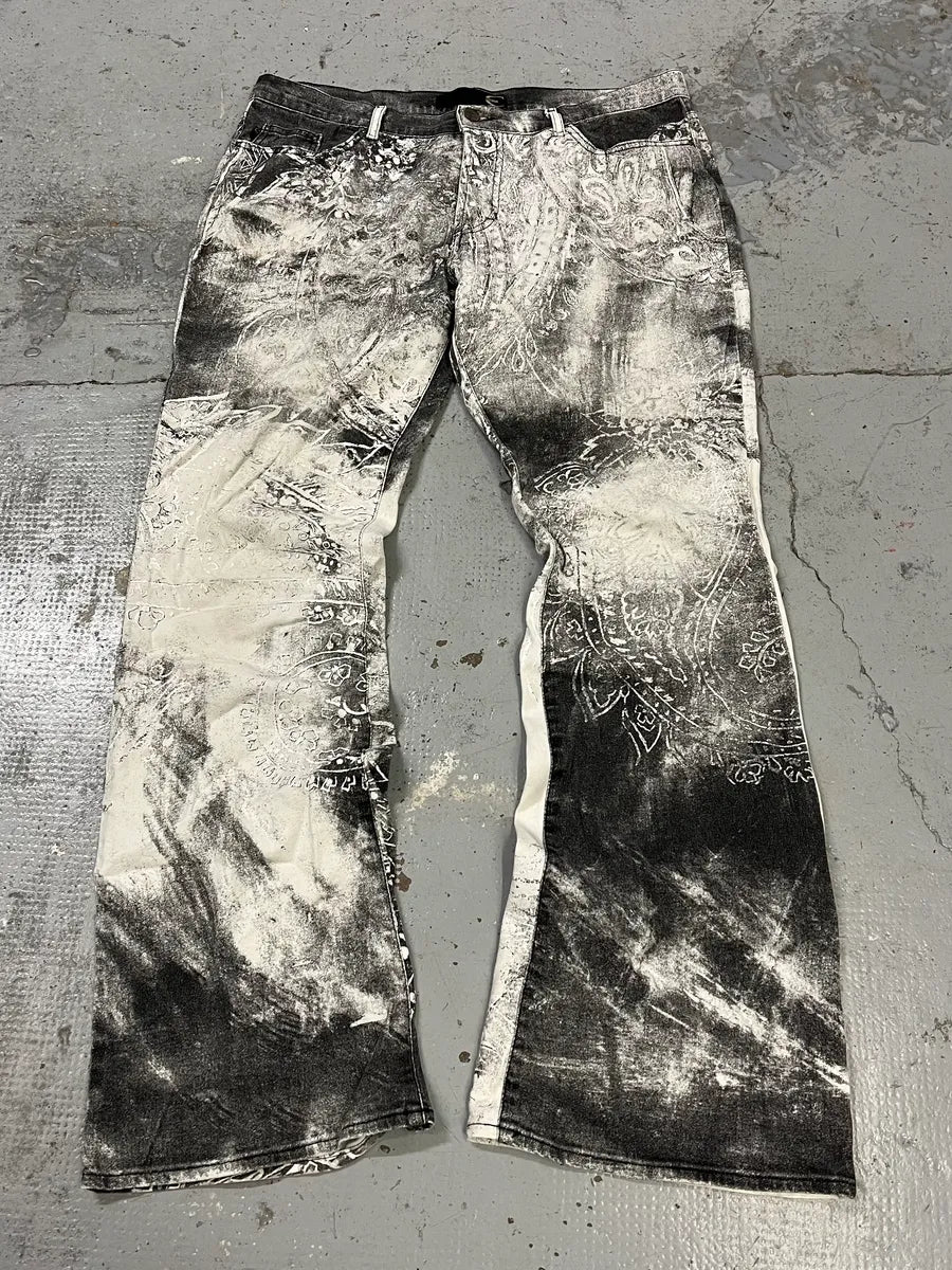 AW2003 Cavalli Spiritual Astro Black & White Pants zzTiXjD 0