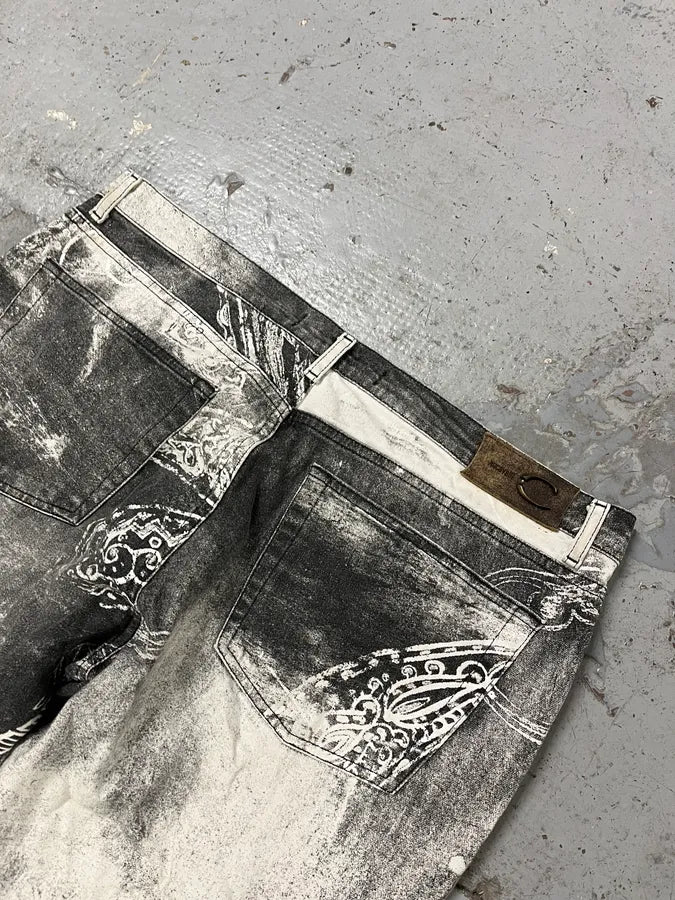 AW2003 Cavalli Spiritual Astro Black & White Pants zzTiXjD 10